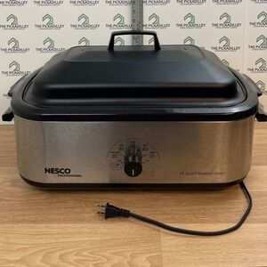 Nesco Professional 18 Quart Roaster Oven Stainless Steel Black 450F